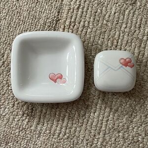 Goebel White Ceramic Square Dish